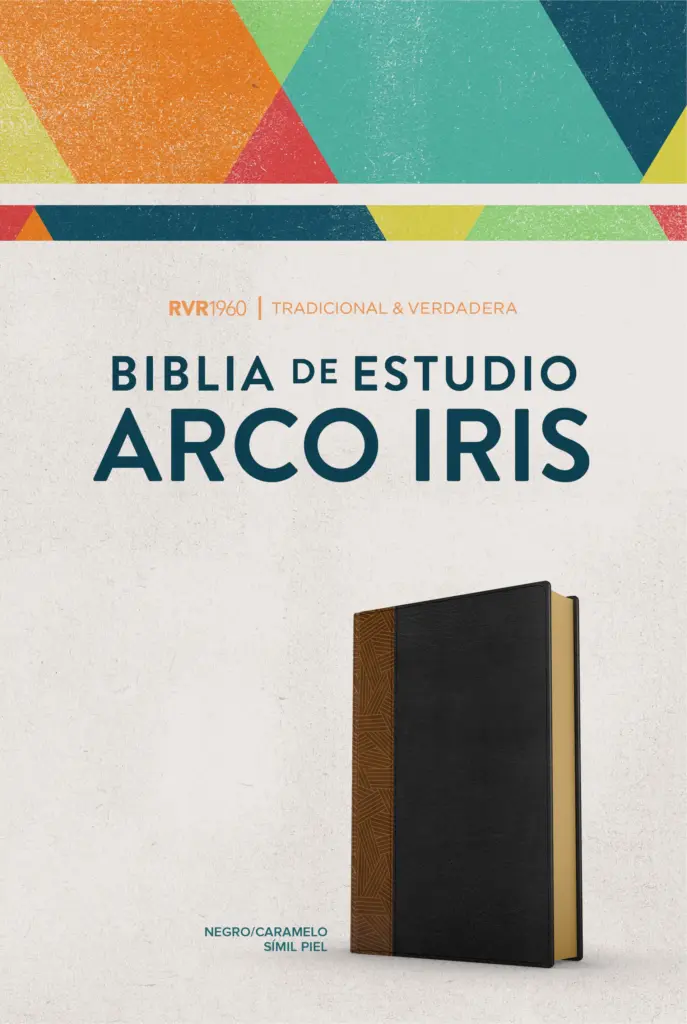 Biblia de Estudio Arcoíris, símil piel tostado/negro - RVR1960