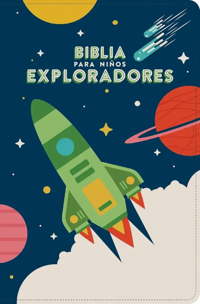 Biblia para Niños Exploradores, símil piel azul cósmico - RVR1960