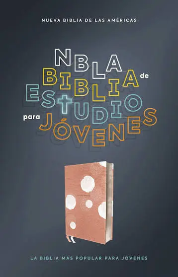 Biblia de Estudio para jóvenes, piel fabricada color durazno, comfort print - NBLA