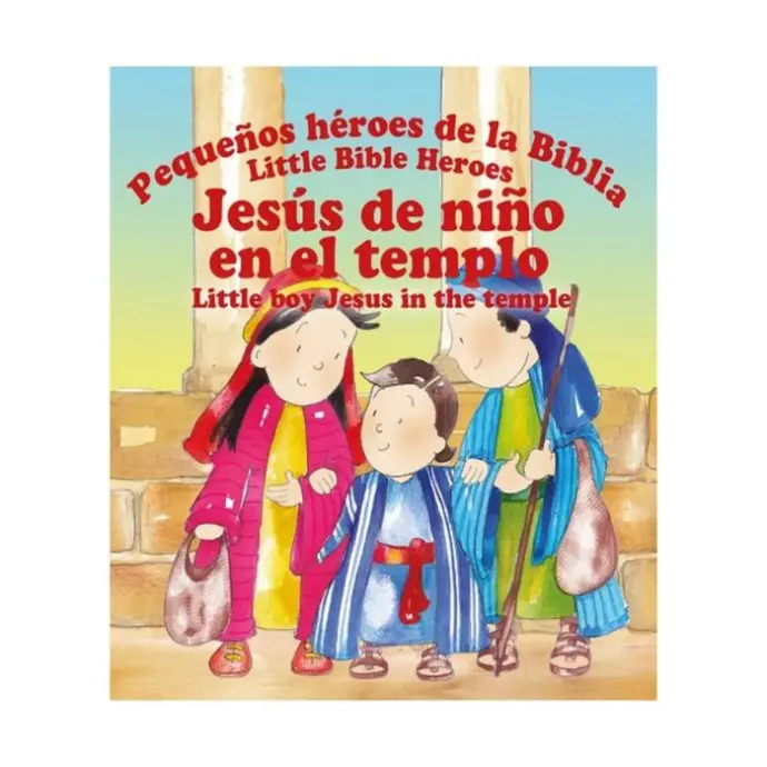 Jesús de niño en el templo, pequeños héroes de la Biblia - Bilingüe