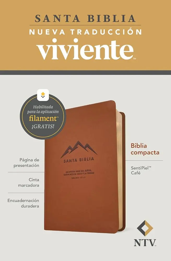 Santa Biblia, compacta, sentipiel café - NTV