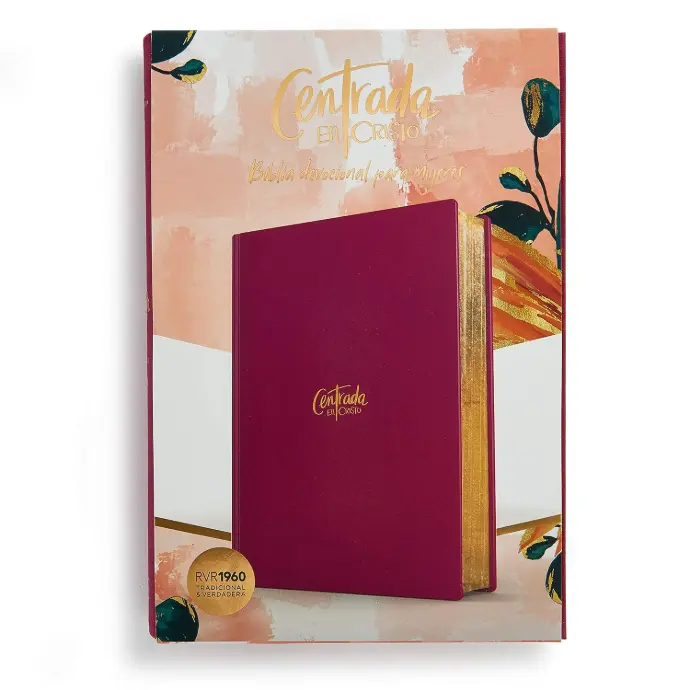 Biblia devocional centrada en Cristo, color fucsia tapa dura - RVR1960