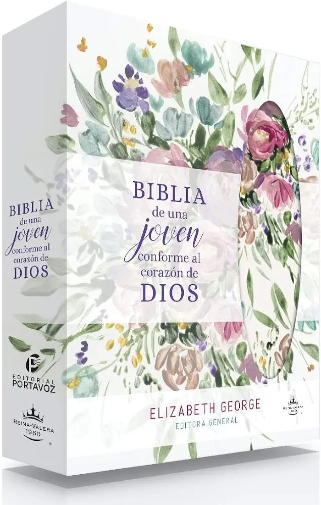 Biblia de una joven conforme al corazón de Dios, dúotono lujo floral - RVR1960