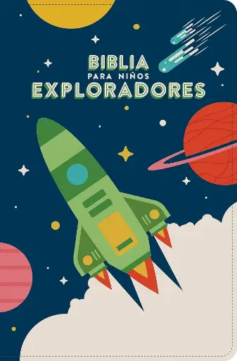 [BIBLIA.] Biblia para Niños Exploradores, símil piel azul cósmico - RVR1960