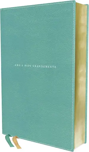 Santa Biblia, Ama a Dios grandemente, leathersoft, turquesa, Comfort Print - NBLA